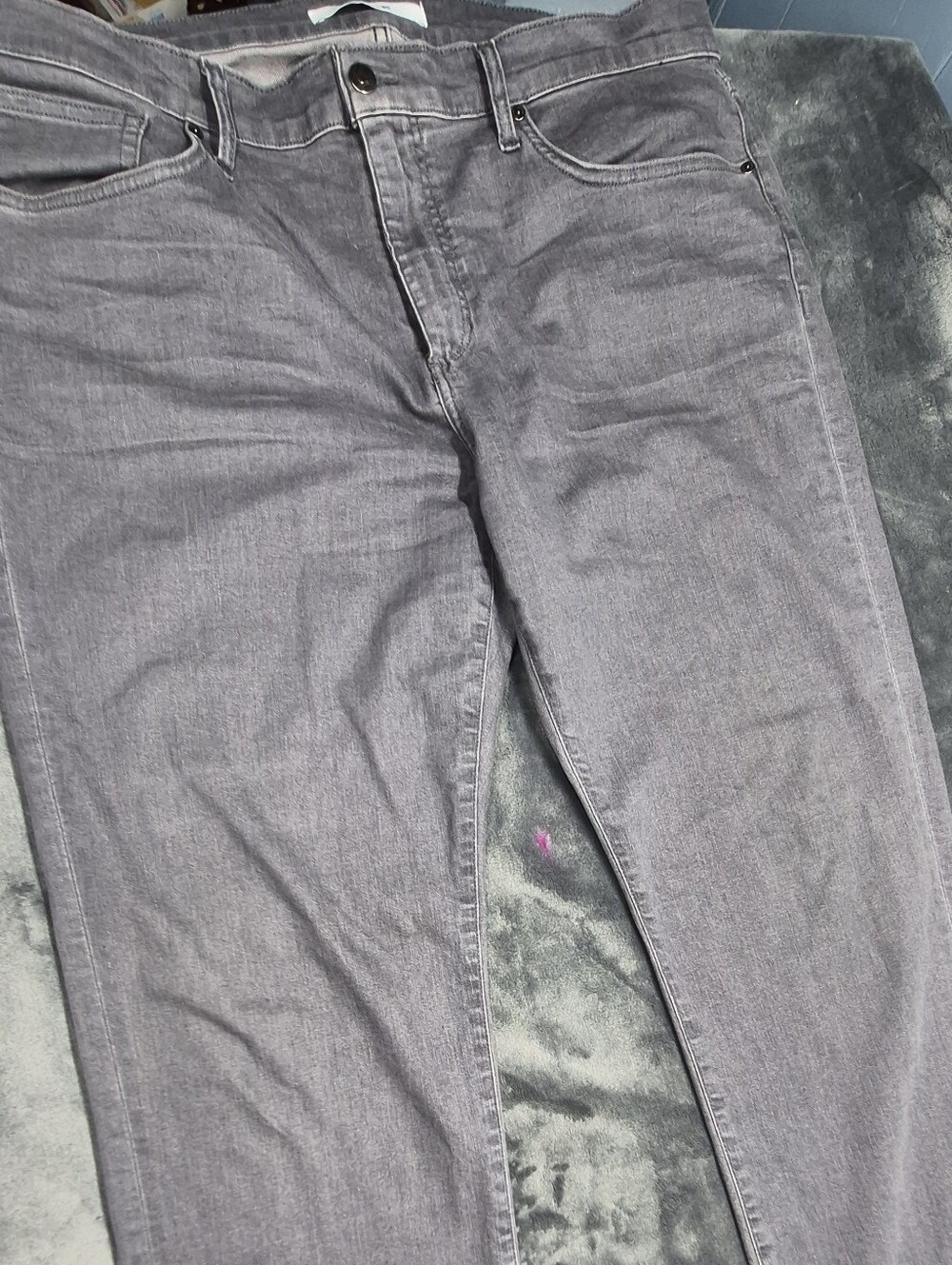 Joe's Stright Mid Rise Leg Fairview/Grey 38x34 Denim Pants 5 Pockets